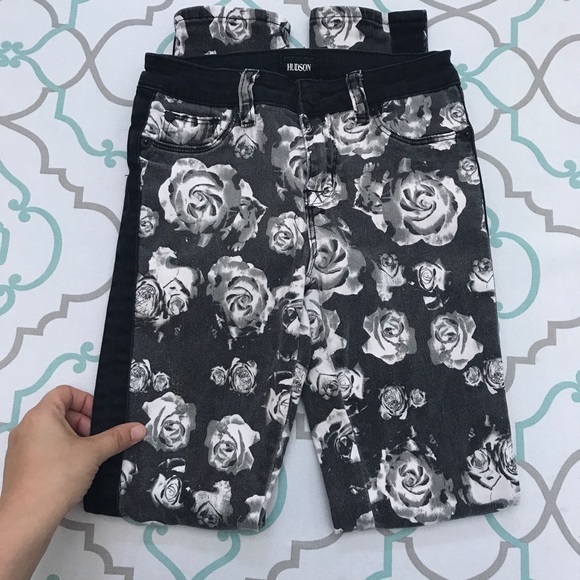 💙👖CUTE! HUDSON FLORAL SKINNY👖💙14 28” VGUC - Picture 5 of 8